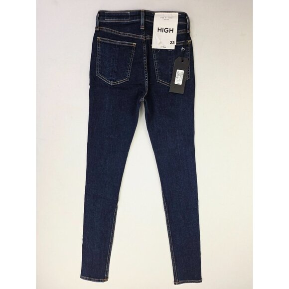 Rag Bone Size 23X31 Women Nina High Rise Skinny Blue Denim Pocket Logo Jeans NWT - Picture 1 of 16